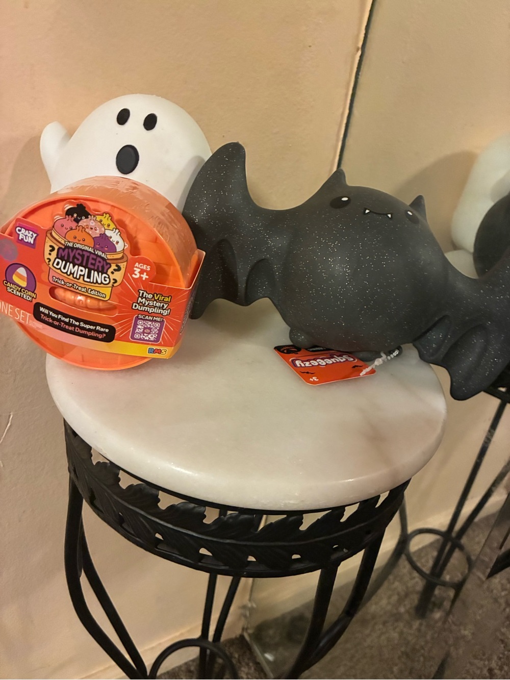 Squeeezy Bat, Squeeezy Ghost & Mystery Dumpling Trick or Treat Edition set of 3